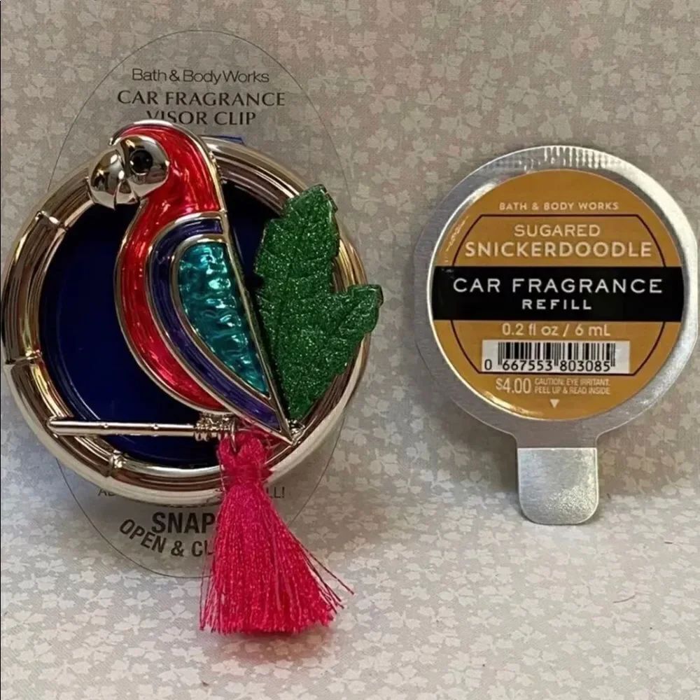 Bath and Body Works Parrot Car Scentable and Sugared Snickerdoodle Refill